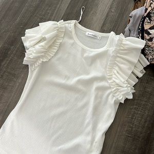 Ruffle sleeves summer top